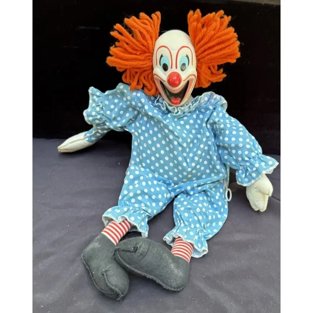 Vintage 1960's Pull Sting Talking Bozo Clown Doll From Mattel Creepy It Clown